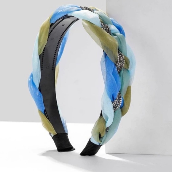 Rhinestone Braided Colorful Headbands - Picture 5 of 6